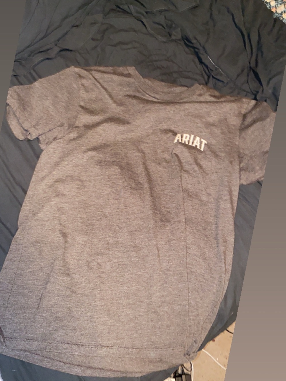 Ariat Men's Gray Short Sleeve Logo Tee